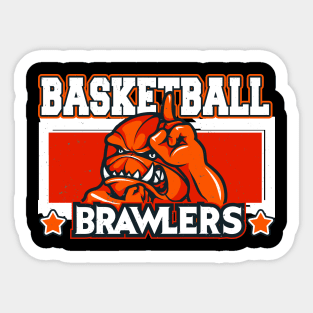 Basketball Brawlers Sports Bball Mascot Team Sticker